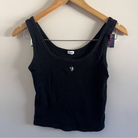 Garage | Black Yin Yang Crop Tank - Picture 1 of 5